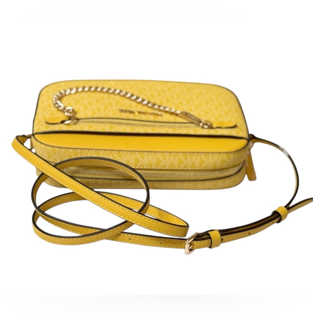 Michael Kors Jet Set Yellow Crossbody Bag - Picture 6 of 11